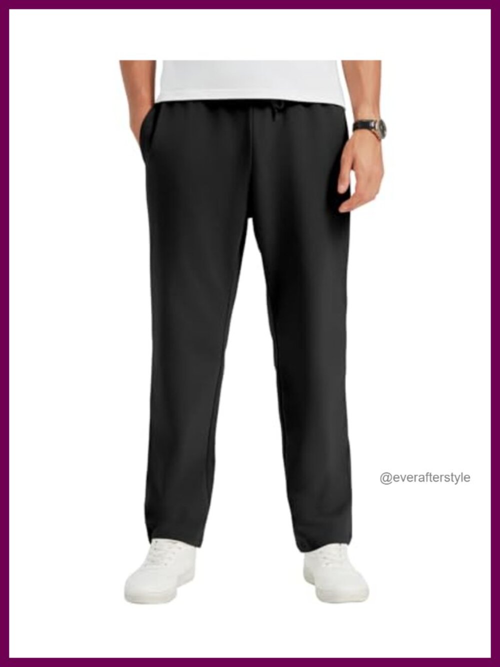 Mens Tall Open Bottom Sweatpants Yoga Pants Athletic French Terry